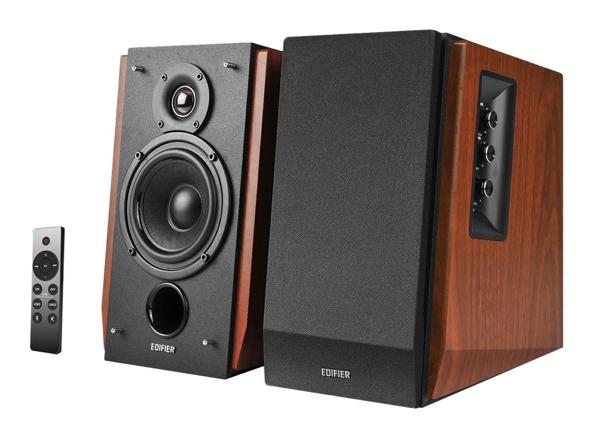Edifier R1700BTS - 4" Bluetooth Bookshelf Speakers - 66W - Brown Hifi Højttaler Sort