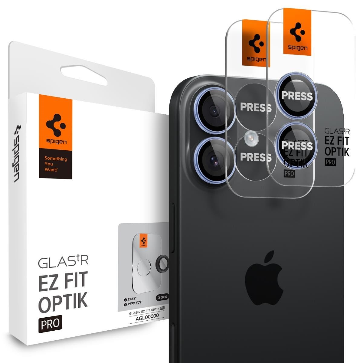 Spigen Glass tR EZ Fit Optik Pro 2 Pack - blue - iPhone 17 Mobil Tilbehør AGL10129