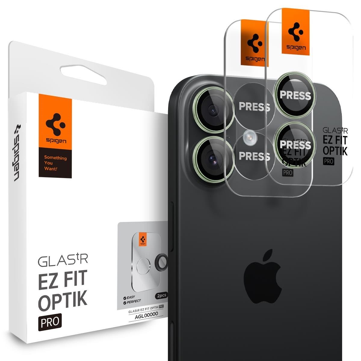 Spigen Glass tR EZ Fit Optik Pro 2 Pack - green - iPhone 17 Mobil Tilbehør AGL10128