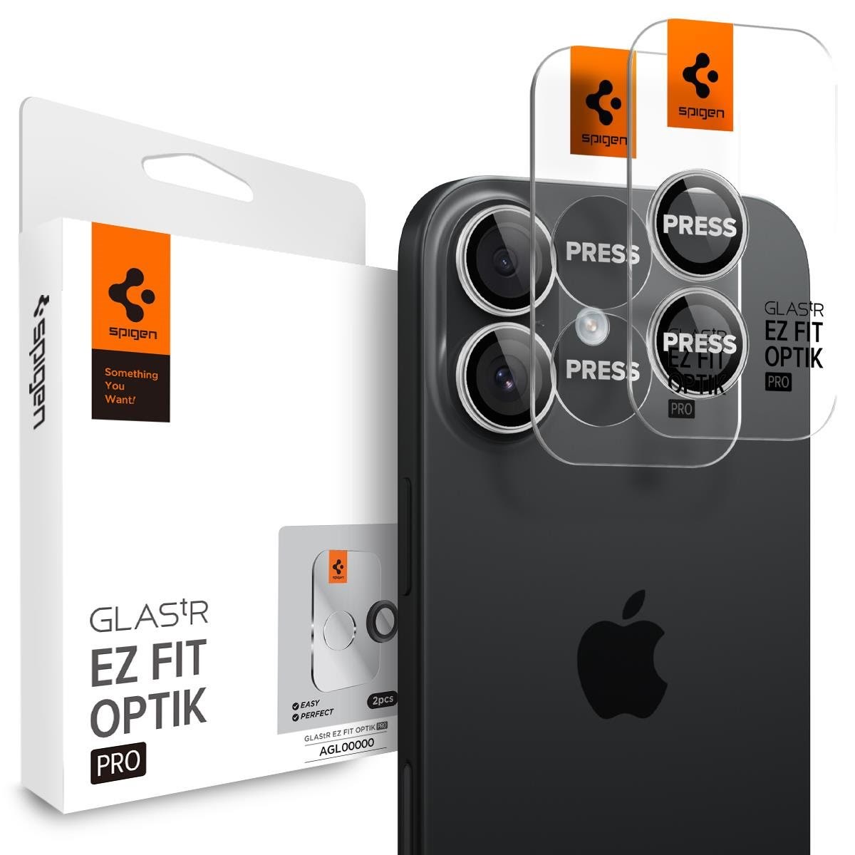 Spigen Glass tR EZ Fit Optik Pro 2 Pack - silver - iPhone 17 Mobil Tilbehør AGL10126