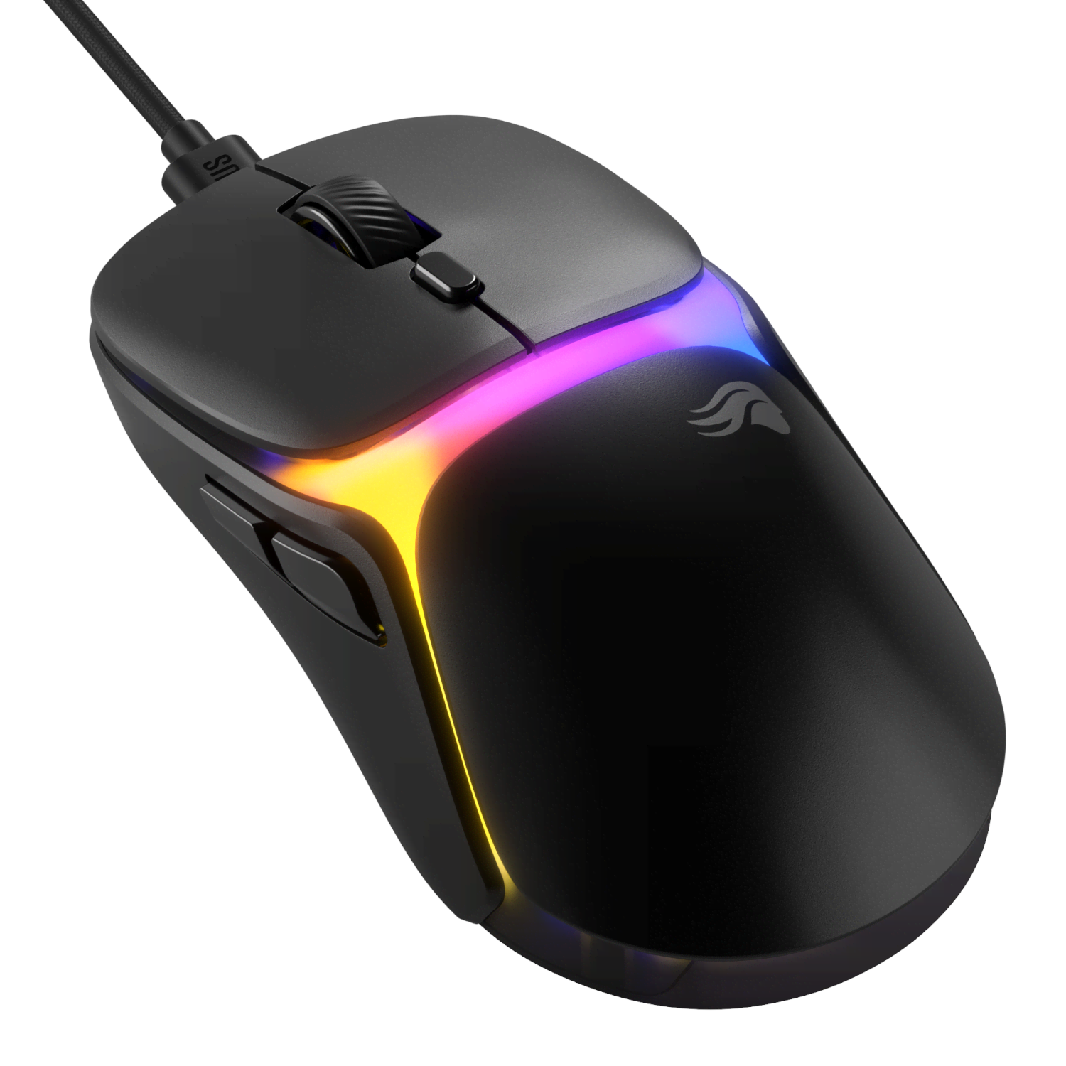 Glorious Model O3 Wired - Gaming Mus - Optisk - 6 knapper - Sort Mus GLO-O3-W-BLK