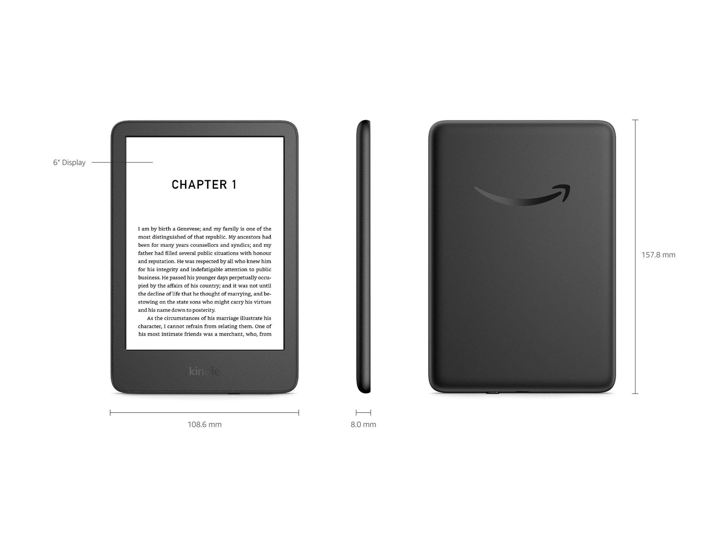 Amazon Kindle 16 GB - Black (no ads) E Bogslaeser B0CP32JG8B