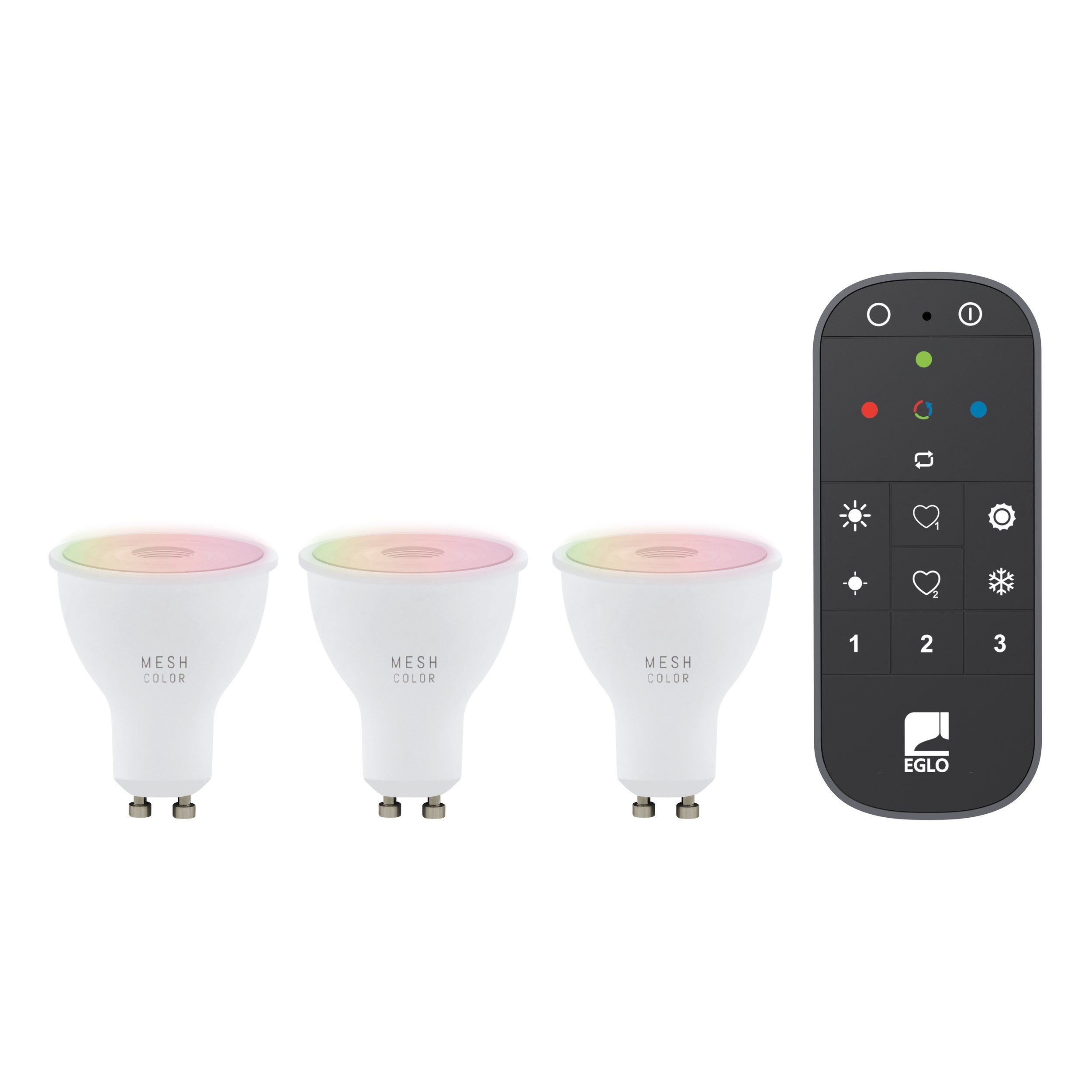 EGLO CONNECT.Z SÆT FJERNBETJENING + 3 GU10 opal SMART pærer M/FARVER(RGB) OG TUNABLE WHITE