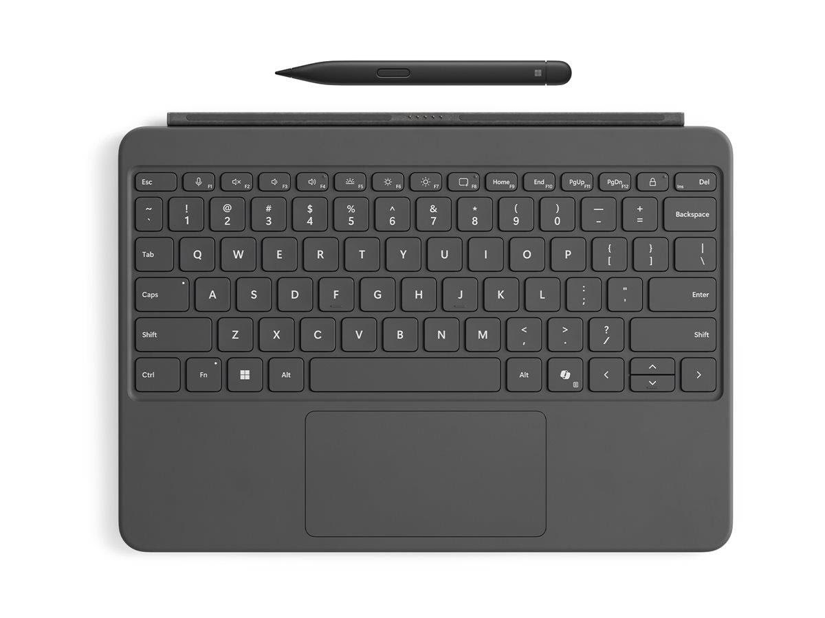 Microsoft Surface Pro Keyboard - 12-inch - keyboard full size - with touchpad accelerometer - slate - with Slim Pen Input Device - Tastatur - Grå