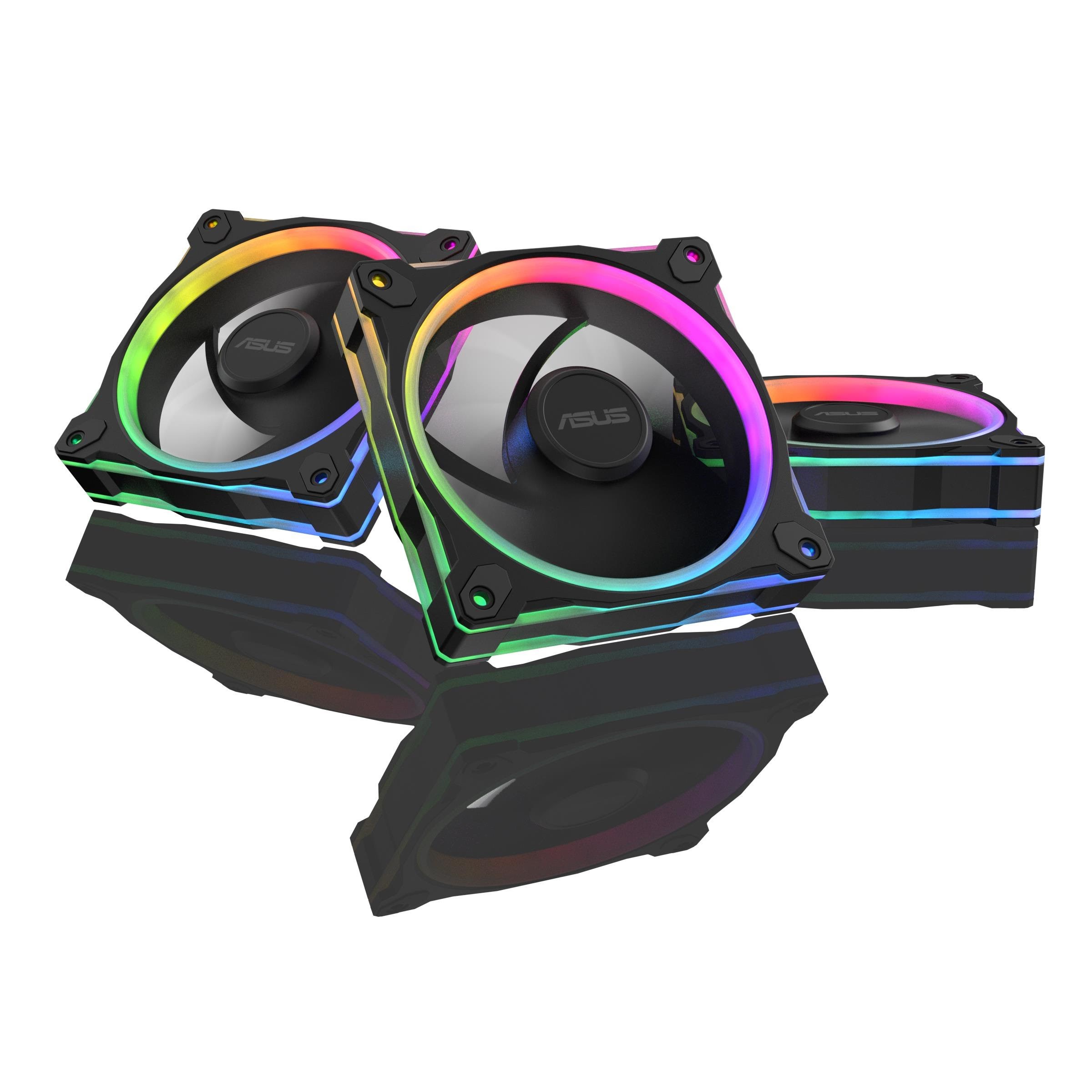 ASUS Prime MR120 Fan ARGB Black 3in1 - Sort med RGB LED lys Kabinetkøler 90DA00I0-B09020
