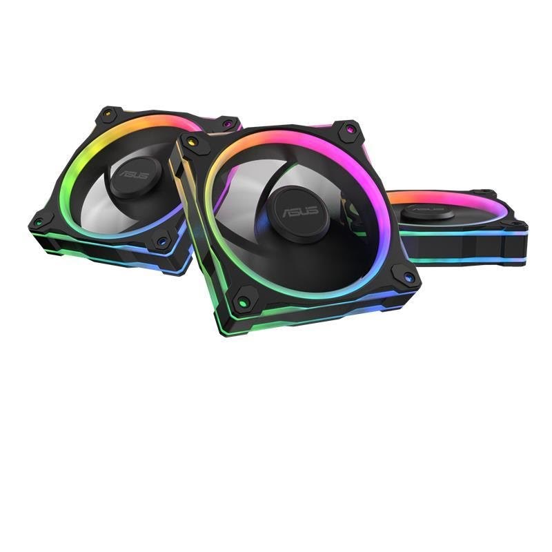 ASUS Prime MR120 Fan ARGB Reverse Black 3in1 - Sort med RGB LED lys Kabinetkøler 90DA00L0-B09020