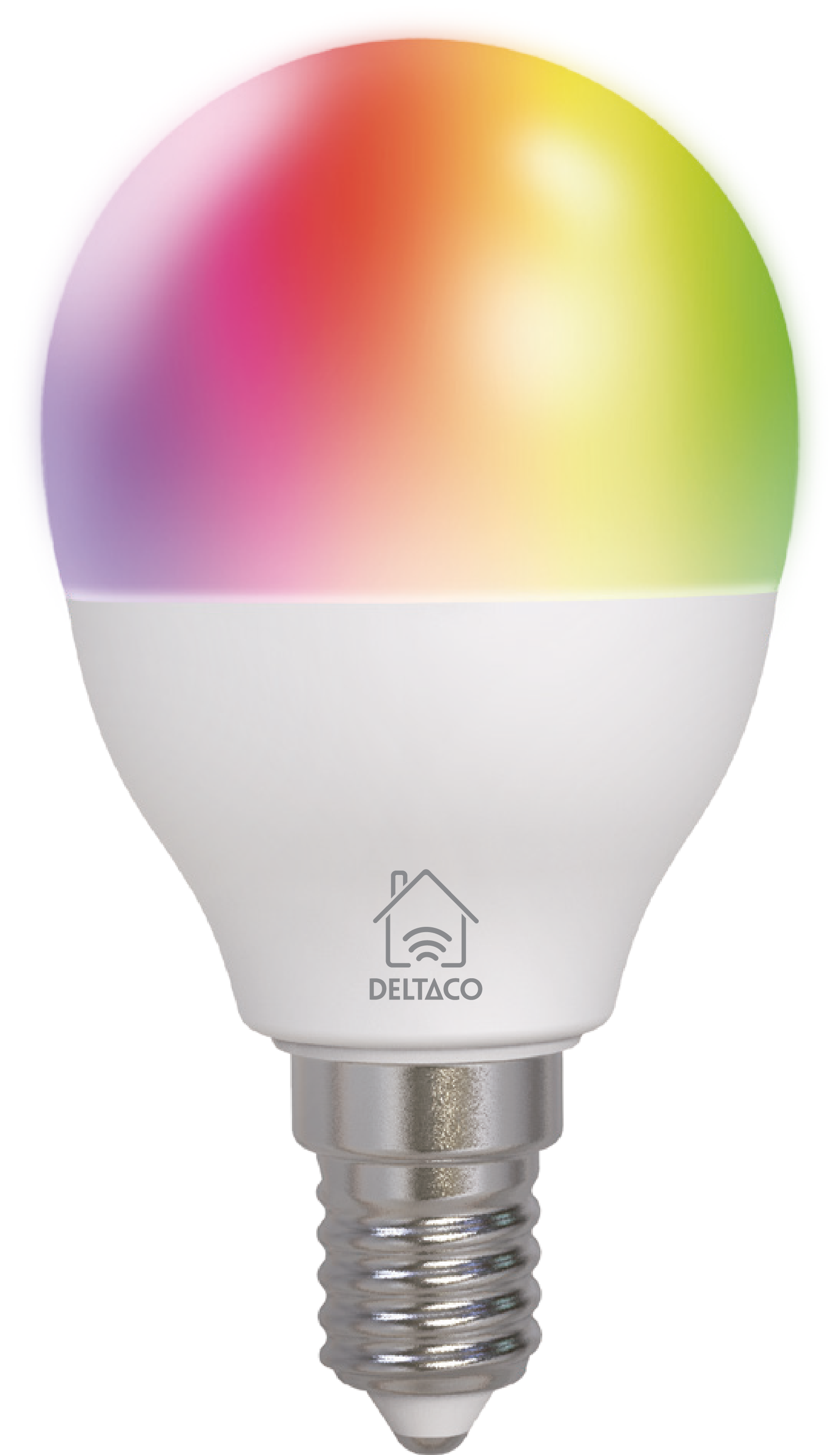 Deltaco Smart LED-pære, E14, RGB, Wi-Fi, 4,9 W Smart Home SH-LE14G45RGB02