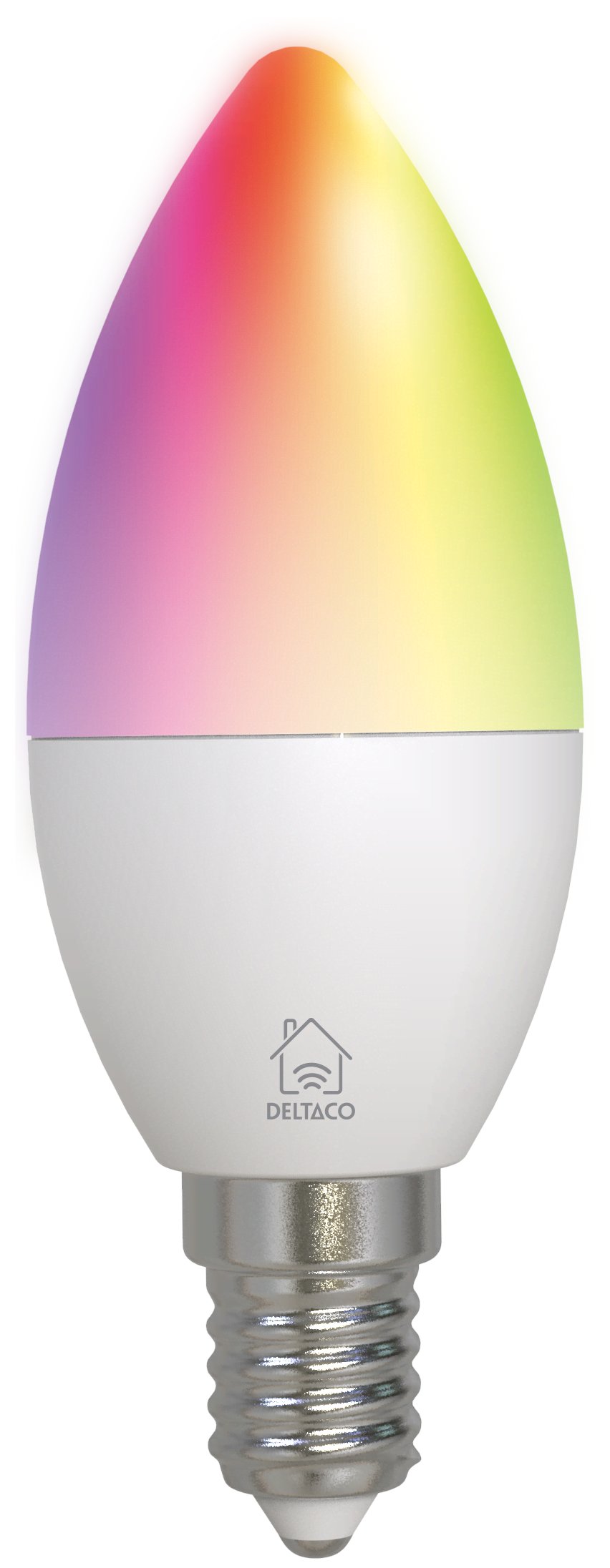 Deltaco Smart - LED light bulb - shape: C37 - E14 - 4.9 W - RGB/white light - 2700-6500 K - white Smart Home SH-LE14C37RGB02