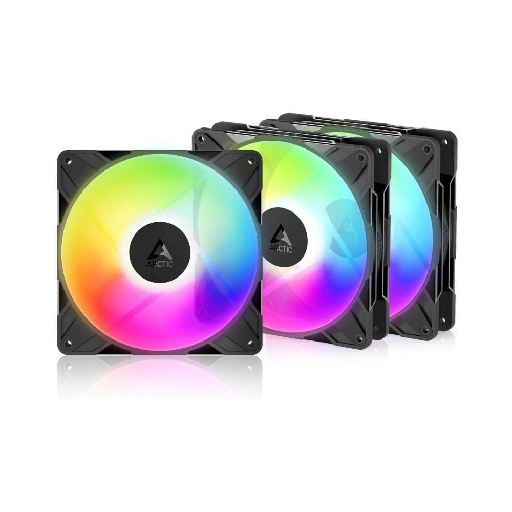 Arctic P14 Pro Reverse A-RGB (3-pack) - Kabinet køler - 140mm - Sort med RGB LED lys Kabinetkøler ACFAN00327A
