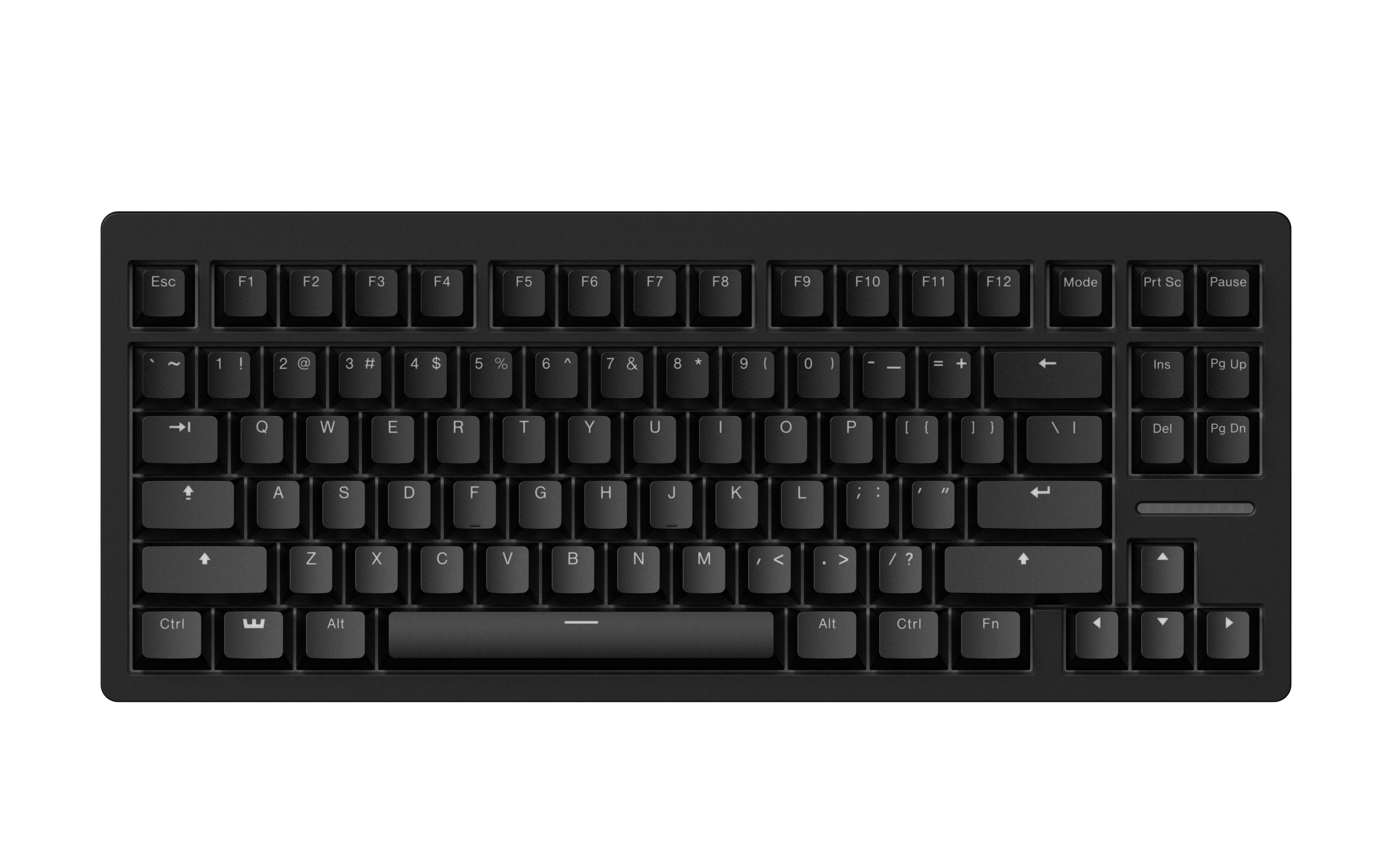 Wooting 80HE - US-ANSI - Linear60 - Gaming Tastatur - Uden Numpad - US International - Sort