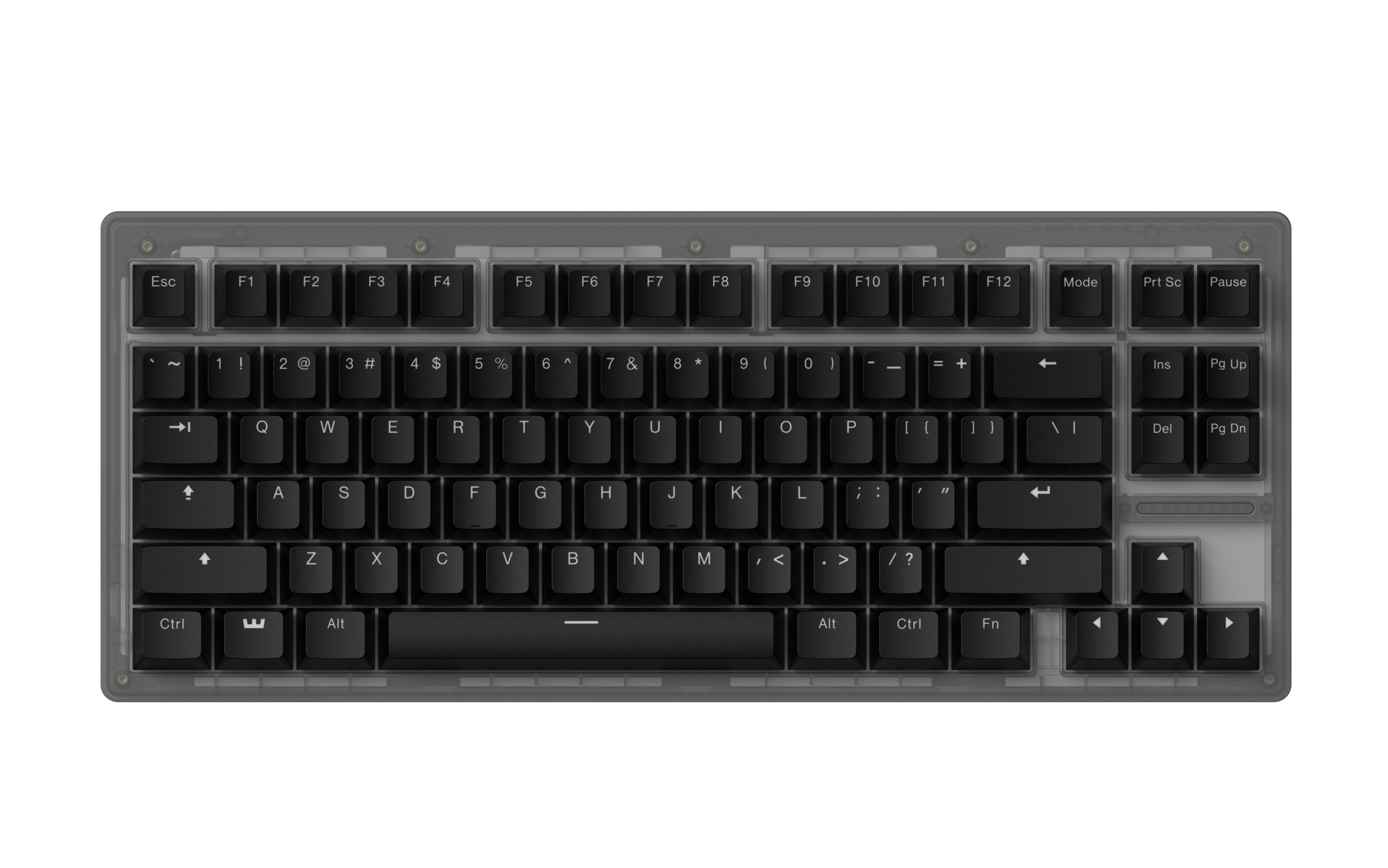 Wooting 80HE - US-ANSI - Linear60 - Ghost - Gaming Tastatur - Uden Numpad - US International - Grå Tastatur WK5-US2-L60-SMBK1