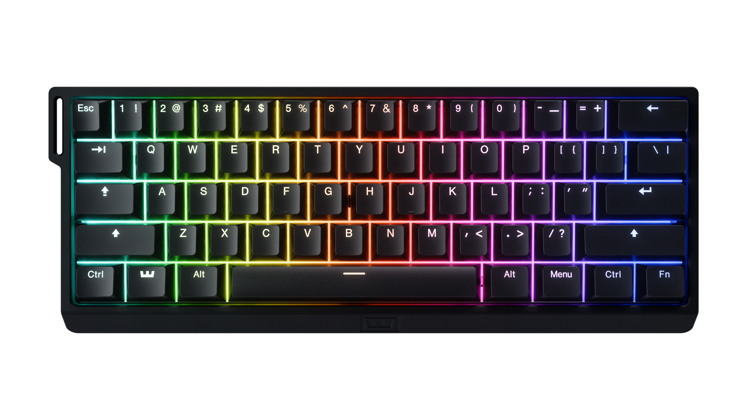 Wooting 60HE+ - US-ANSI - Linear60 (Rev1) - Gaming Tastatur - Uden Numpad - US International - Sort