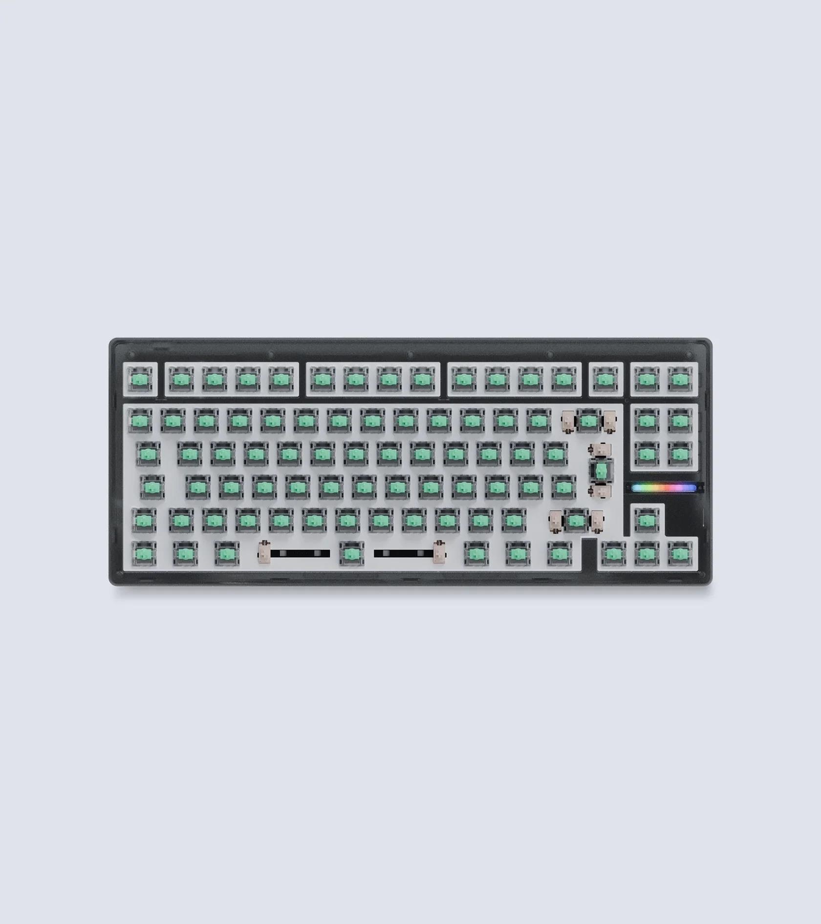 Wooting 80HE - ISO - No Keycaps - Linear60 - Ghost - Gaming Tastatur - Uden Numpad - Universal - Grå Tastatur WK5-ISO-L60-SMBK1