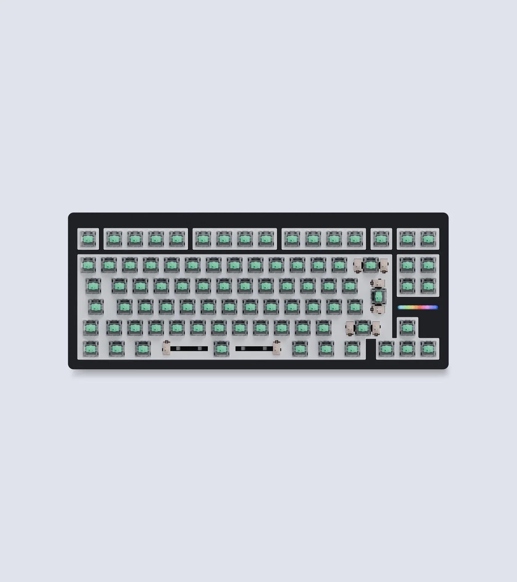 Wooting 80HE - ISO - No Keycaps - Linear60 - Gaming Tastatur - Uden Numpad - Universal - Sort