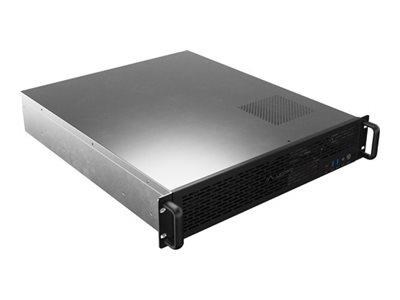 Lanberg - rack-mountable - 2U - ATX - Kabinet - Server (Rack) - Sort Kabinet SC01-5202-12B