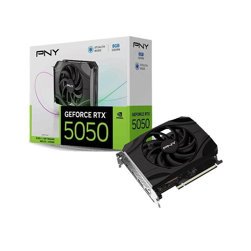 PNY GeForce RTX 5050 Dual Fan - 8GB GDDR6 RAM - Grafikkort Grafikkort Sort VCG50508DFXPB1