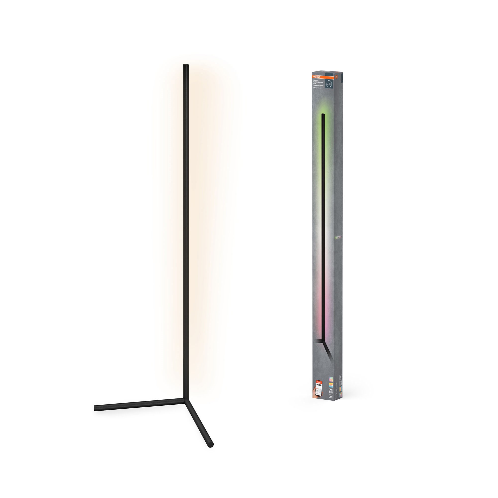 Osram SMART+ Floor Corner 200lm 14W/RGB+830-865 1400mm sort WiFi Smart Home 4099854471872