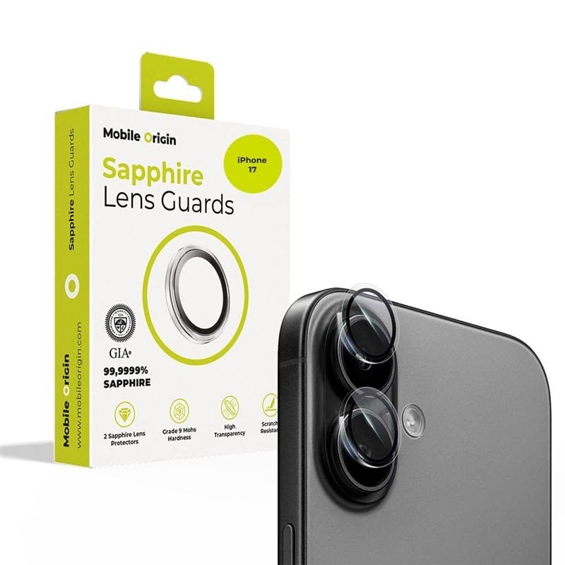 Mobile Origin Sapphire Lens guards - clear - iPhone 17 Beskyttelsesglas SALG-i17-CLR