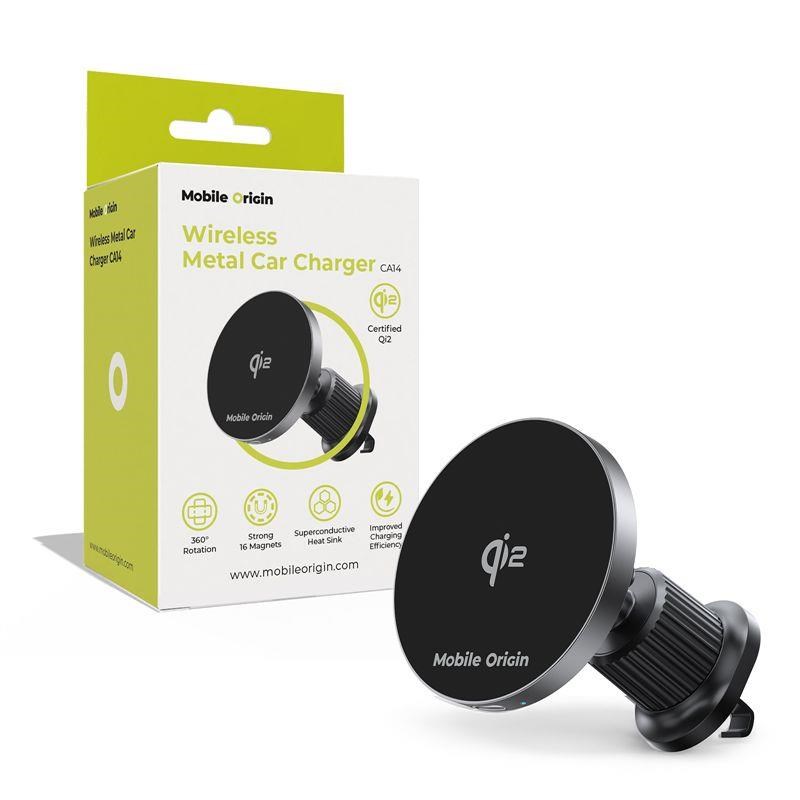 Mobile Origin Wireless Metal Car Charger CA14 Mobil Oplader MO-WMCCH-CA14