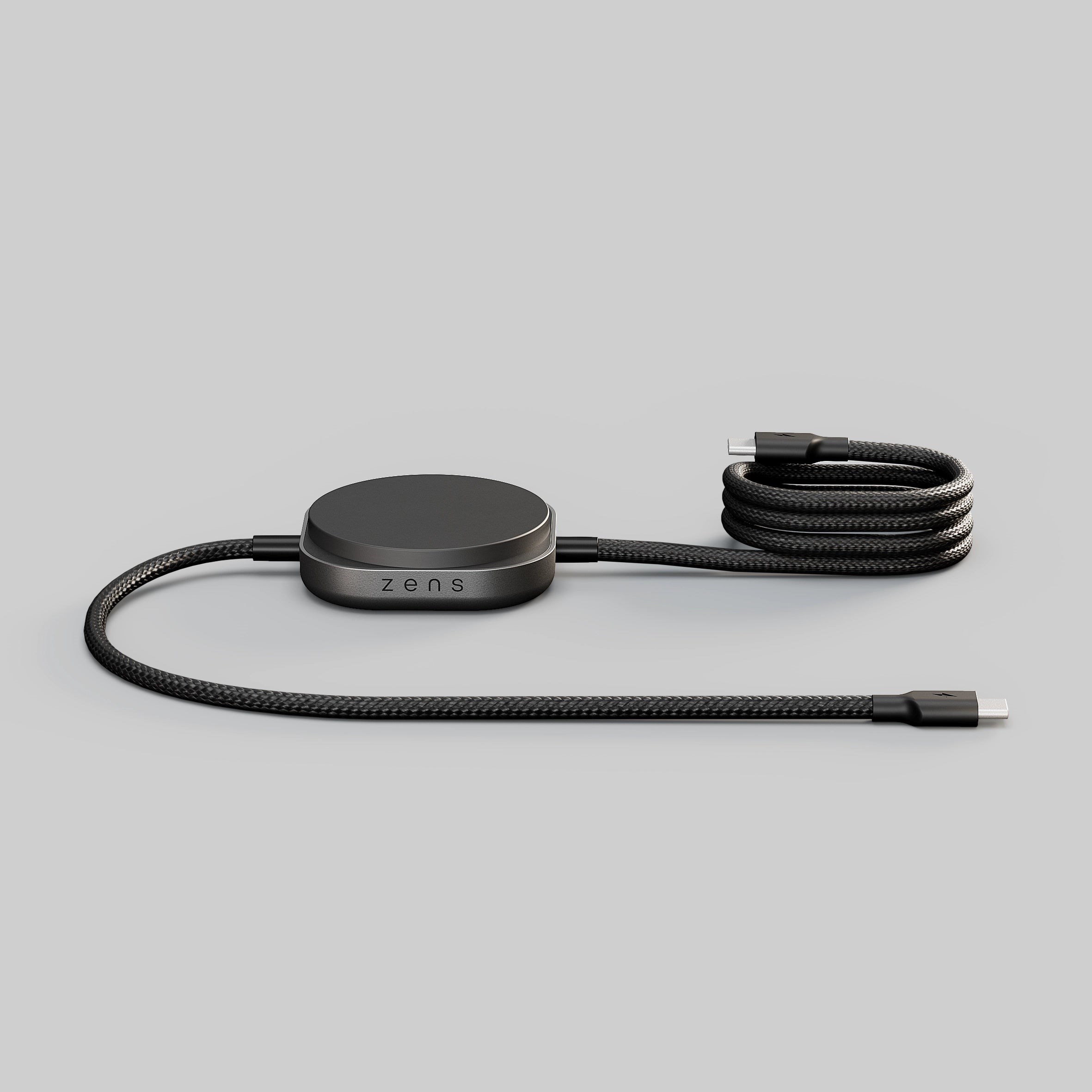 ZENS Charging Cable USB C-C Pro 2 - Magnetic Wireless Charger - Black Mobil Oplader ZECC05B/00