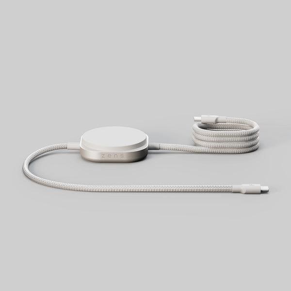 ZENS Charging Cable USB C-C Pro 2 - Magnetic Wireless Charger - White Mobil Oplader ZECC05W/00