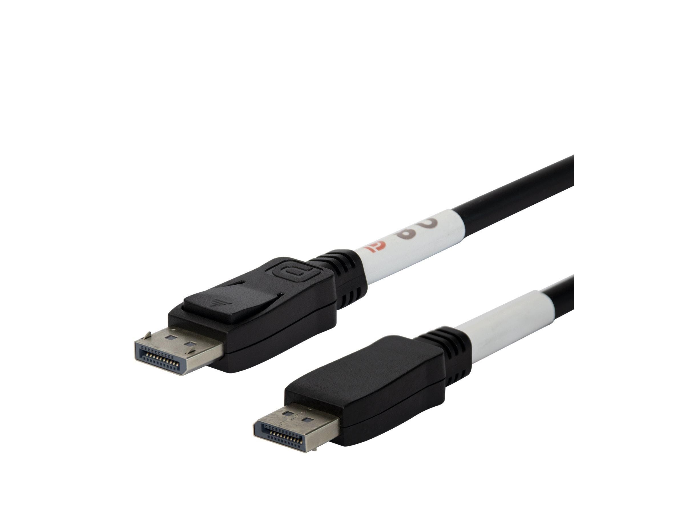 Deltaco - DisplayPort cable - DisplayPort to DisplayPort - 50 cm Skærmkabel Sort DP80-1005