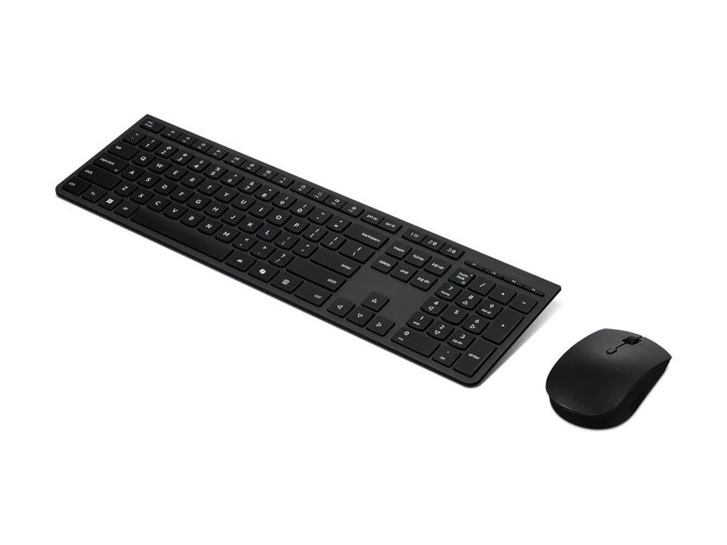 Lenovo Professional Wireless Rechargeable Combo Keyboard & Mouse (Nordic) - Tastatur & Mus sæt - Nordisk - Grå Tastatur 4X31R64357