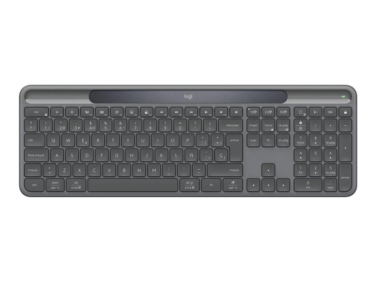 Logitech K980 Signature Slim Solar+ for Business - Tastatur - Nordisk - Grå Tastatur 920-013777