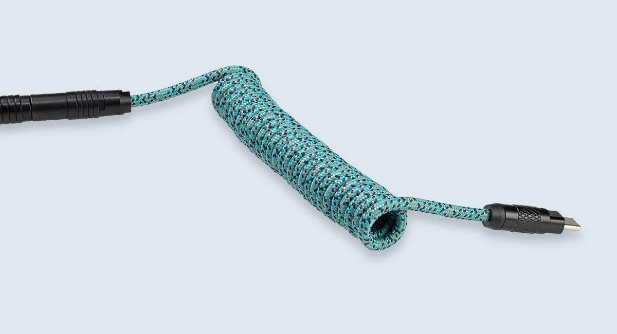 Wooting Premium Cable Set - Cyber Teal - Opgraderings tilbehør - Blå Tastatur CB3-CTC-PHG-CBR1