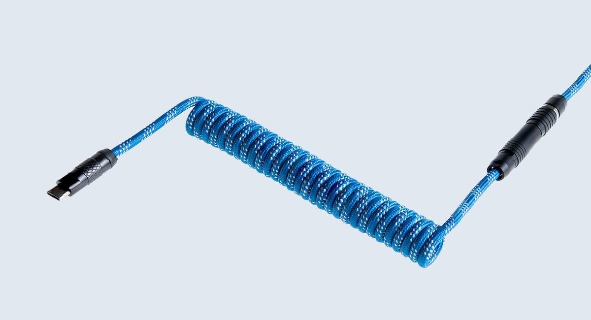 Wooting Premium Cable Set - Ocean Blue - Opgraderings tilbehør - Blå Tastatur CB3-CTC-PHG-BL01