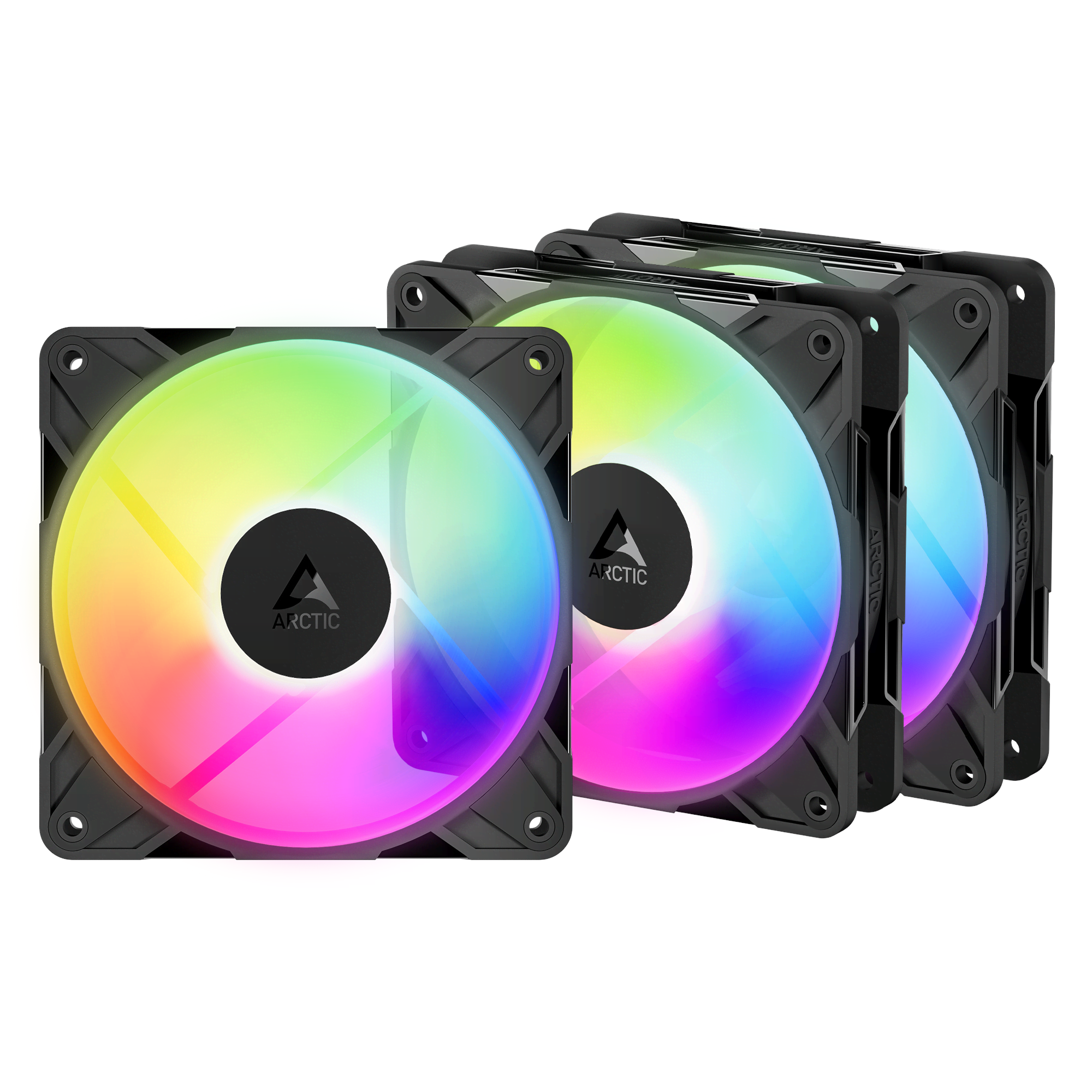 Arctic P12 Pro Reverse A-RGB - 3 Pack - Kabinet køler - 120mm - Sort Kabinetkøler ACFAN00333A