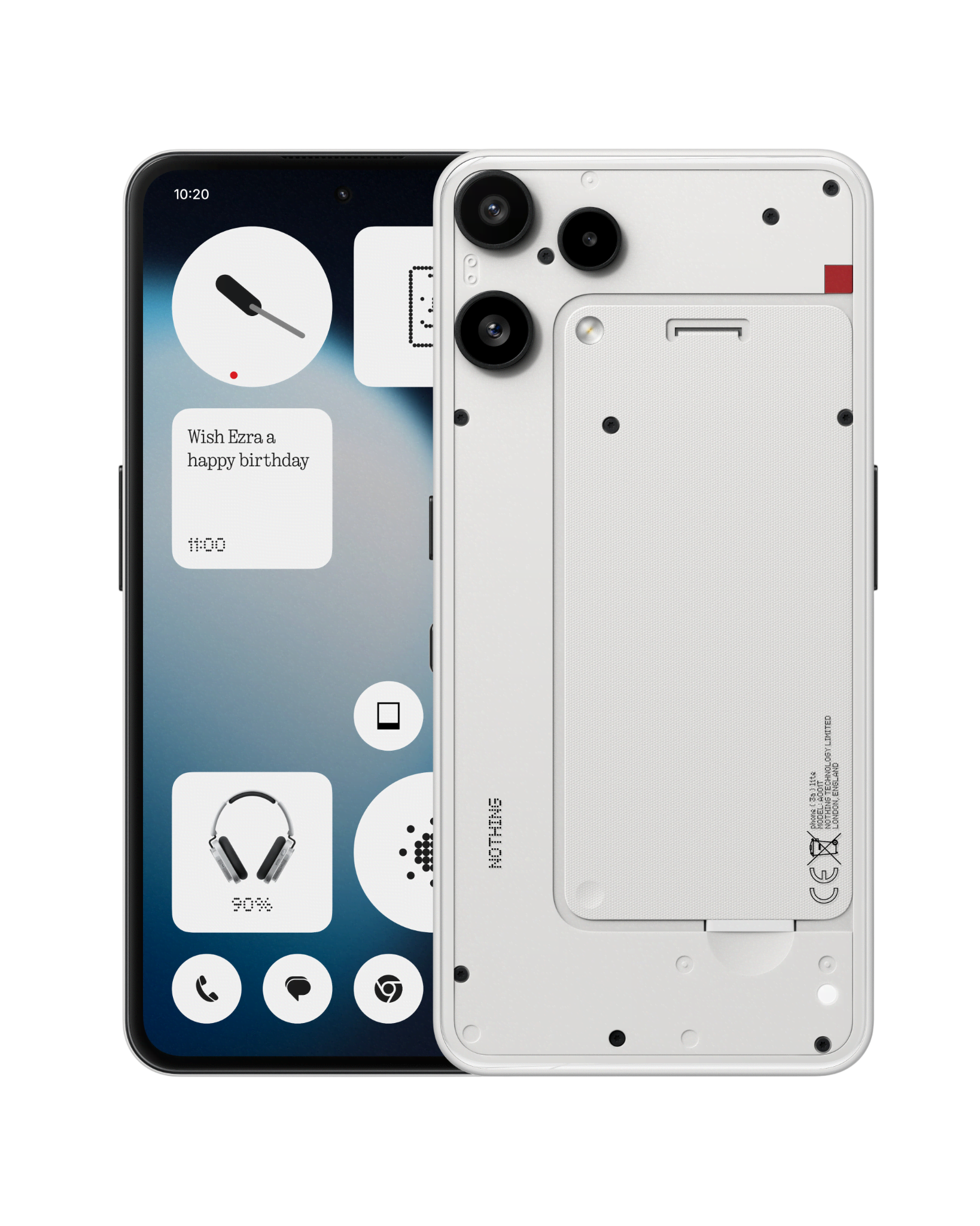 Nothing Phone (3a) Lite 128GB/8GB - White Mobiltelefon Hvid A10400248