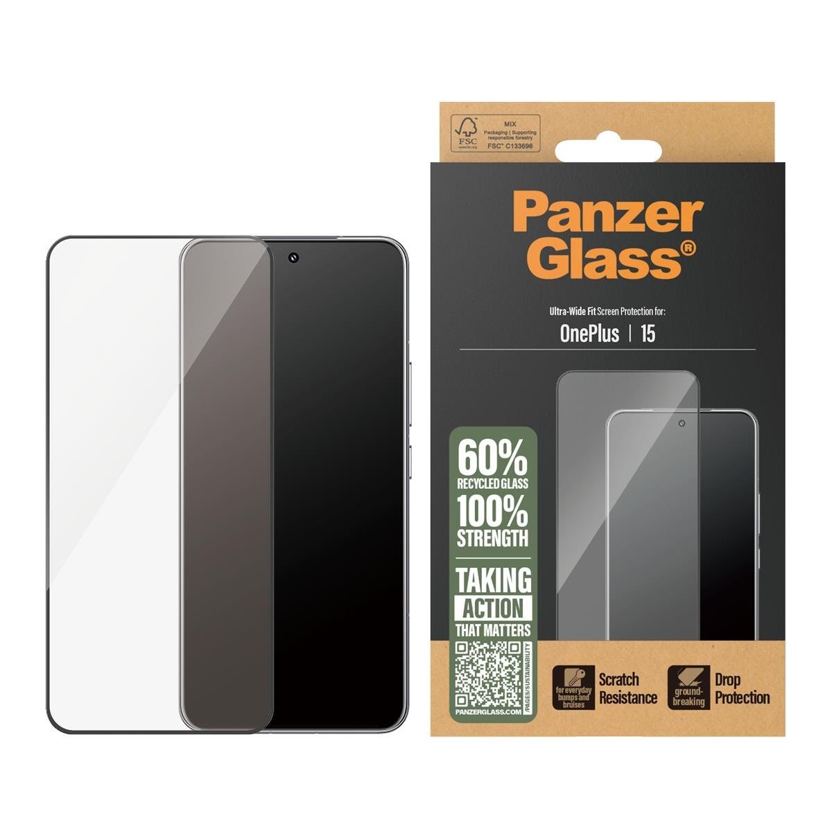 PanzerGlass Screen Protector OnePlus 15 | Ultra-Wide Fit Beskyttelsesglas PG52584