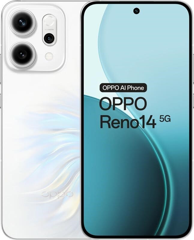 OPPO Reno14 5G 256GB/12GB - Opal White Mobiltelefon Hvid 110010235848