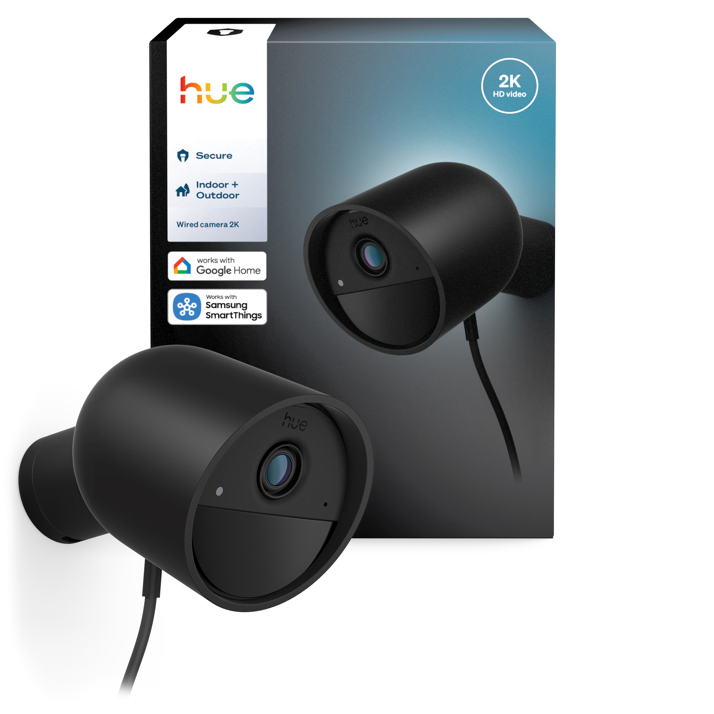 Philips Hue Secure 2K kablet kamera - sort Smart Home 929004258401