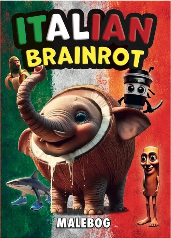 Italian Brainrot Malebog - Børnebog - Pocketbog Børnebog 9788776430825