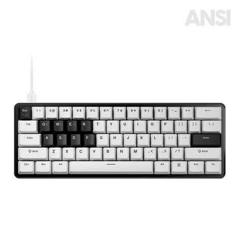 Pulsar PCMK 3 HE 60 (ANSI) - Gaming Tastatur - Uden Numpad - Amerikansk engelsk - Hvid