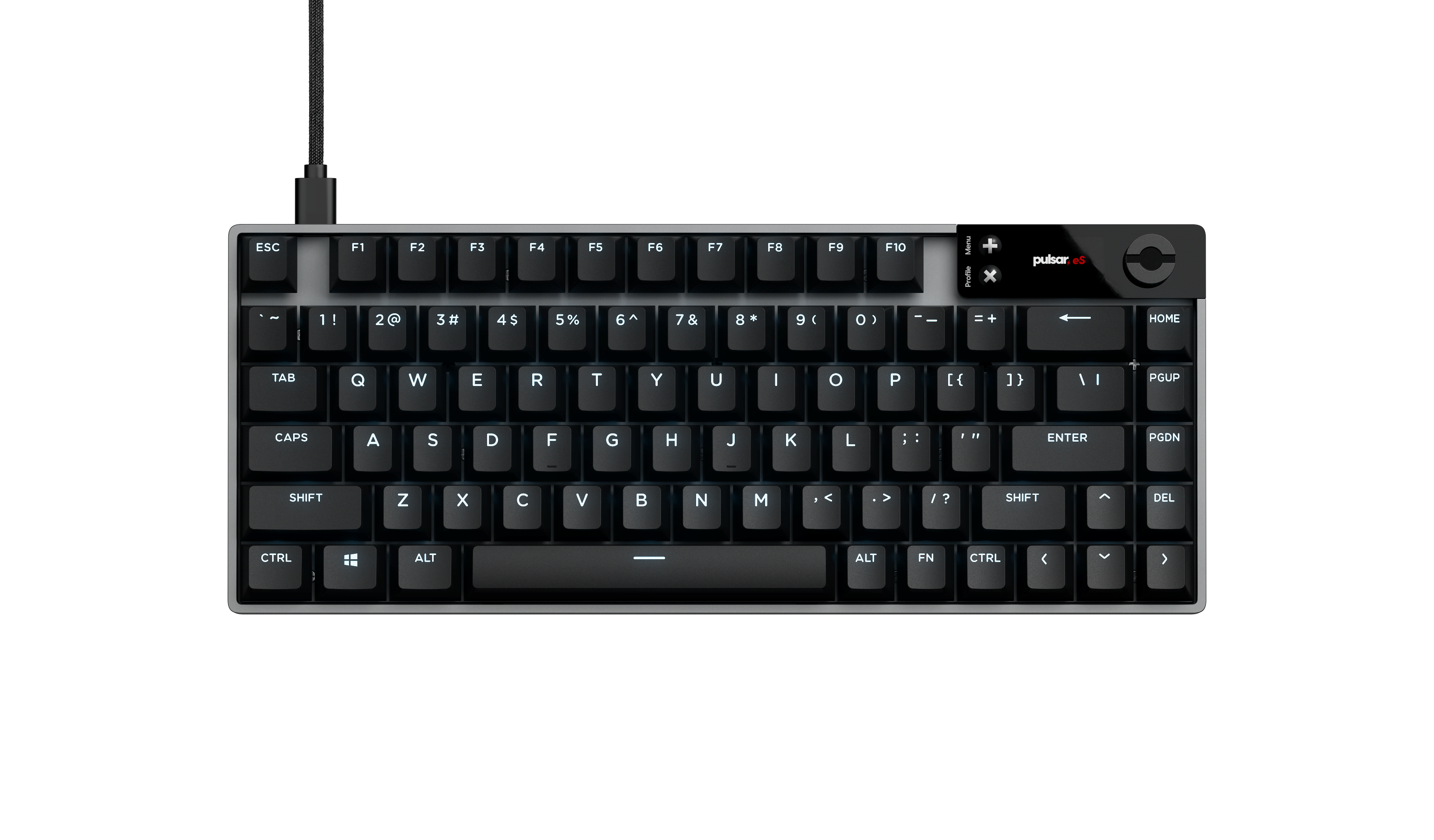 Pulsar eS HE 70 (ANSI) - Gaming Tastatur - Uden Numpad - Amerikansk engelsk - Sort Tastatur ES70HE01B