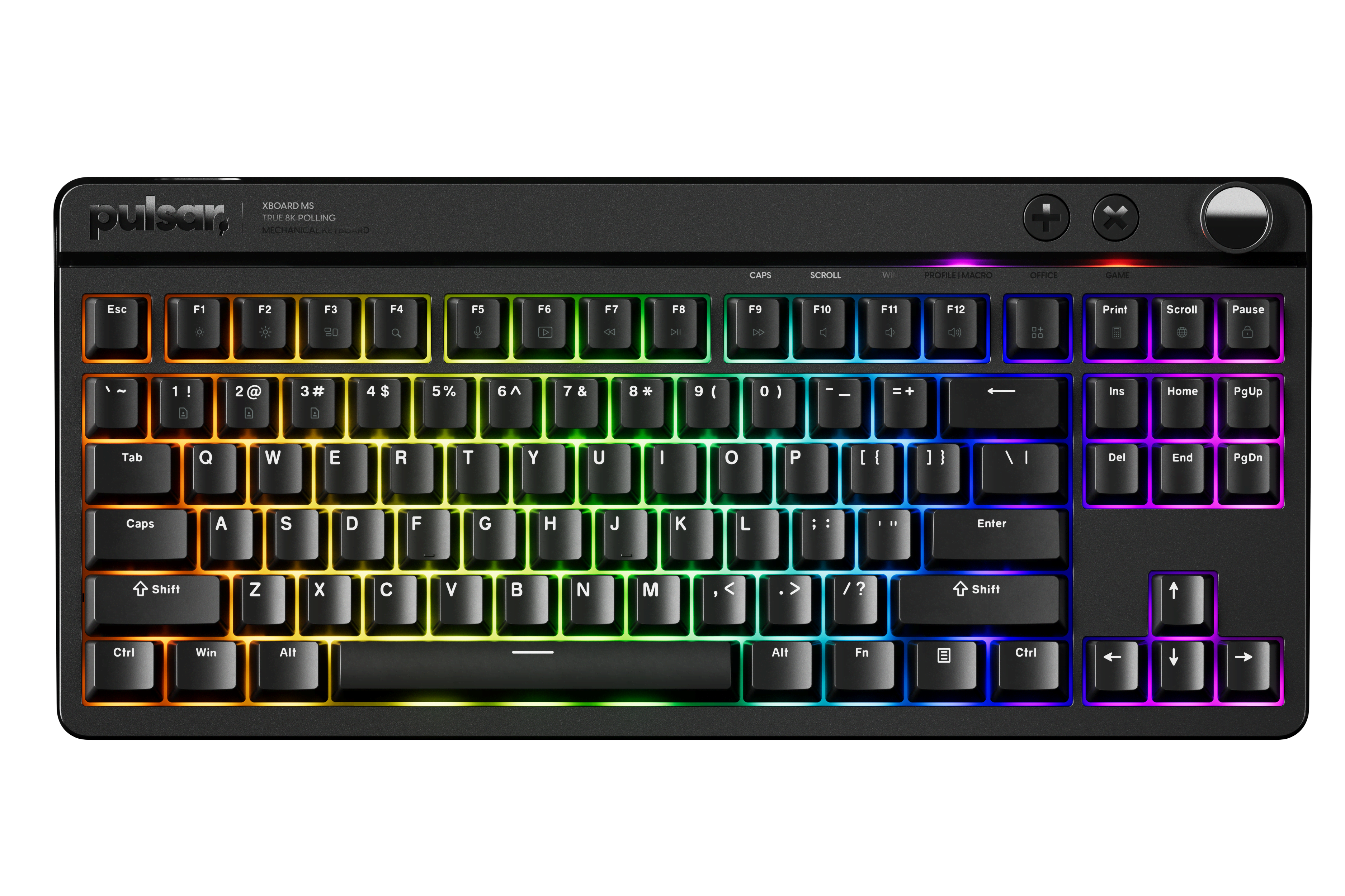 Pulsar Xboard MS TKL (ANSI) - Gaming Tastatur - Uden Numpad - Amerikansk engelsk - Sort