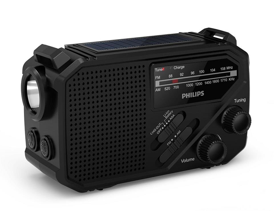 Philips TAR1609/00 - Emergency Radio - Solar - Dynamo - 2000mAh Powerbank - AM/FM - Mono