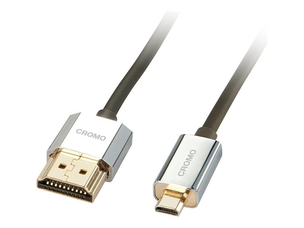 Lindy CROMO Slim High Speed HDMI to micro HDMI Cable with Ethernet Skærmkabel 41682
