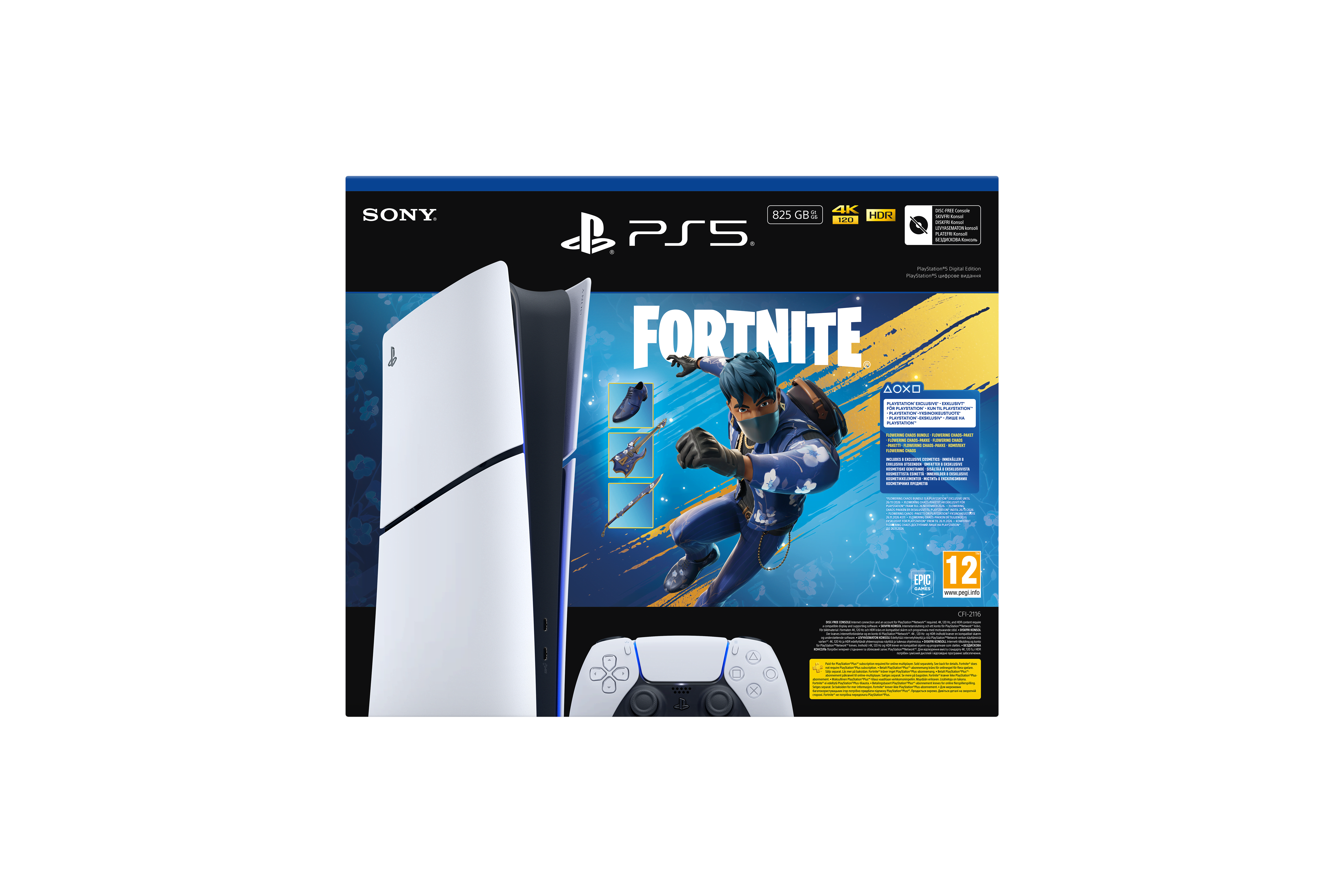 Sony PlayStation 5 Digital (Slim) - Fortnite Flowering Chaos Bundle