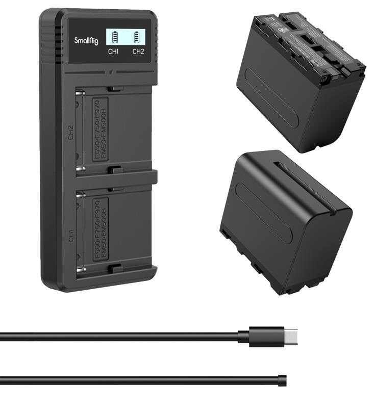 SmallRig 3823 NP-F970 Battery & Charger Kit Batteri