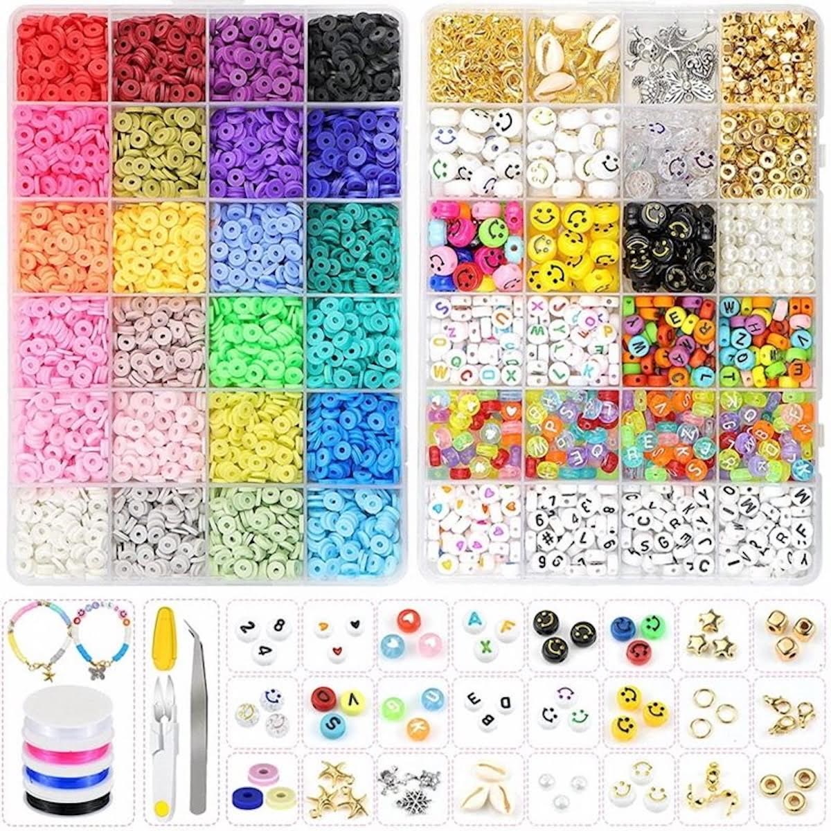 Pro Merkki Smykkesæt - Heishi & Charms Perler - 7000 stk Hobby Artikler 7110-5