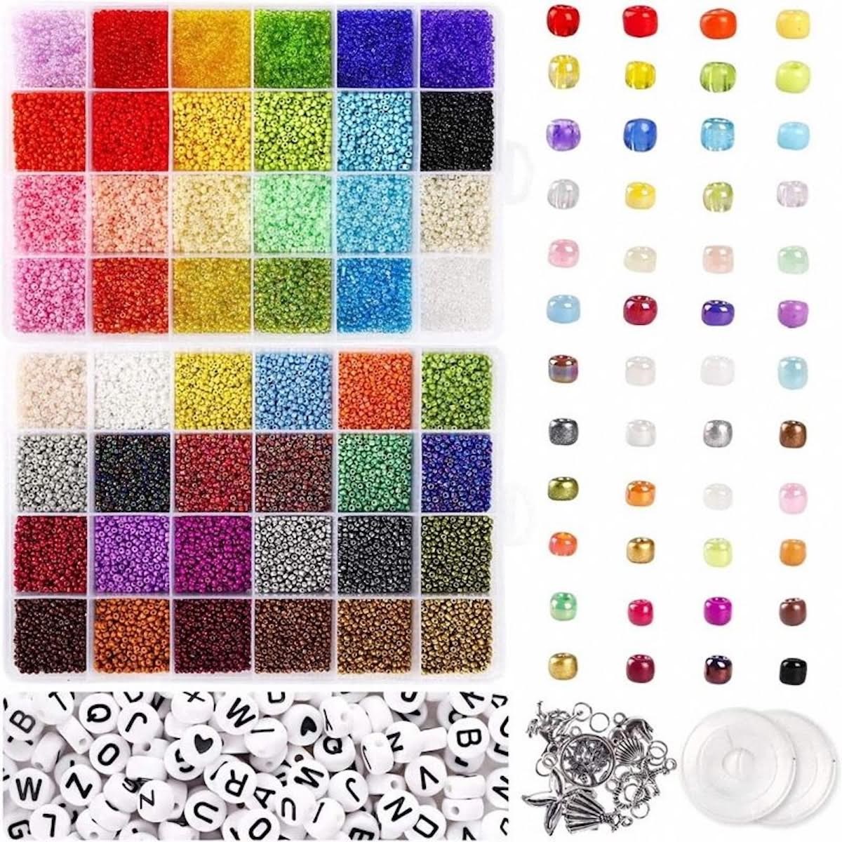 Pro Kiera Smykkesæt - Rocailles Perler - 35000 stk Hobby Artikler 7110-1