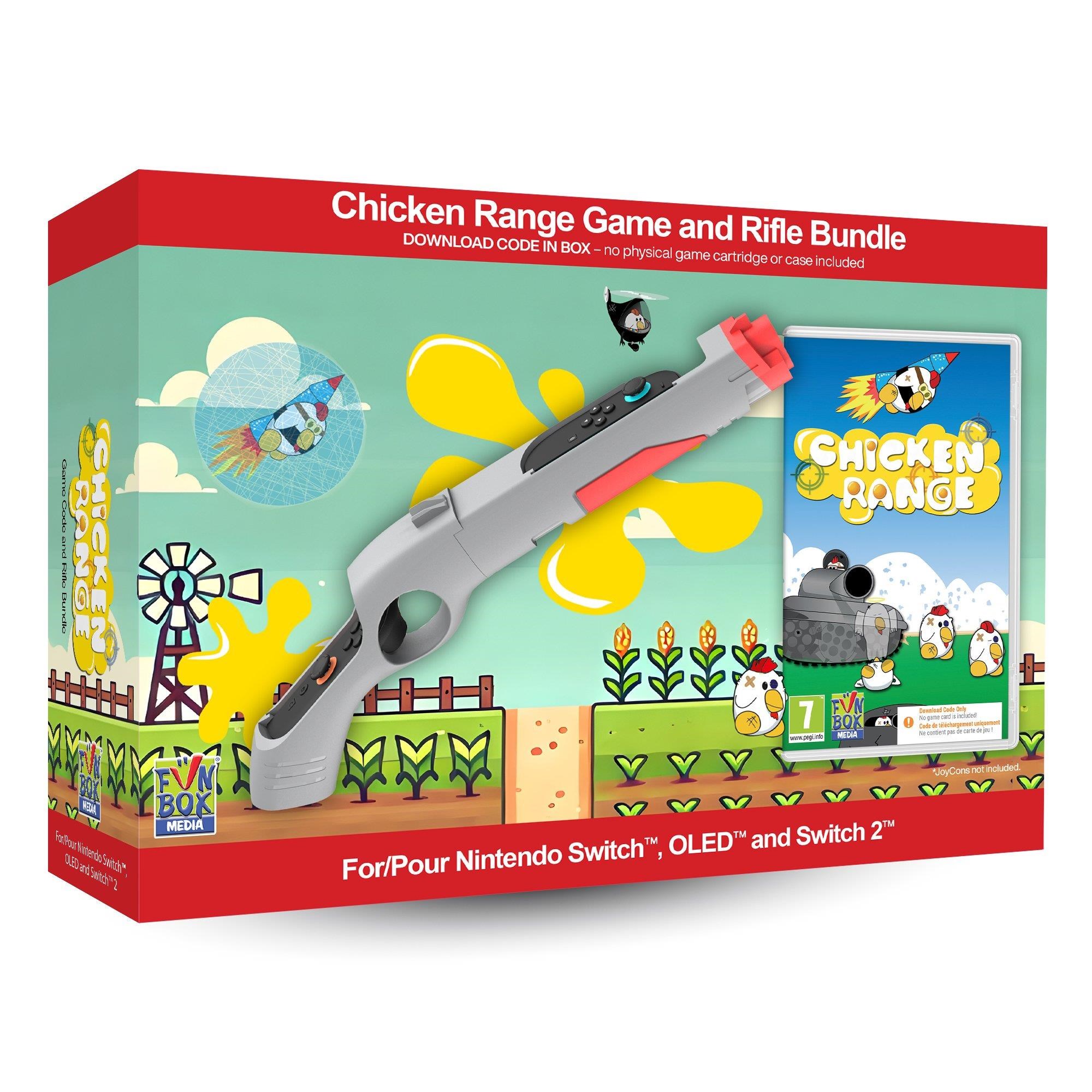 Chicken Range Game with Rifle Bundle (Code in a Box) - Nintendo Switch 2 - Skydespil