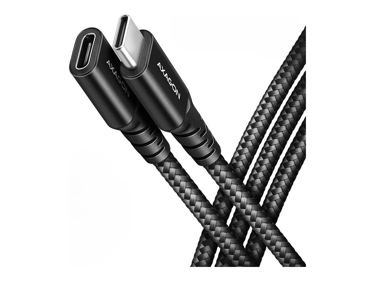 AXAGON BUCM32-CF10AB - USB-forlængerkabel - 24 pin USB-C til 24 pin USB-C Usb Kabel Sort