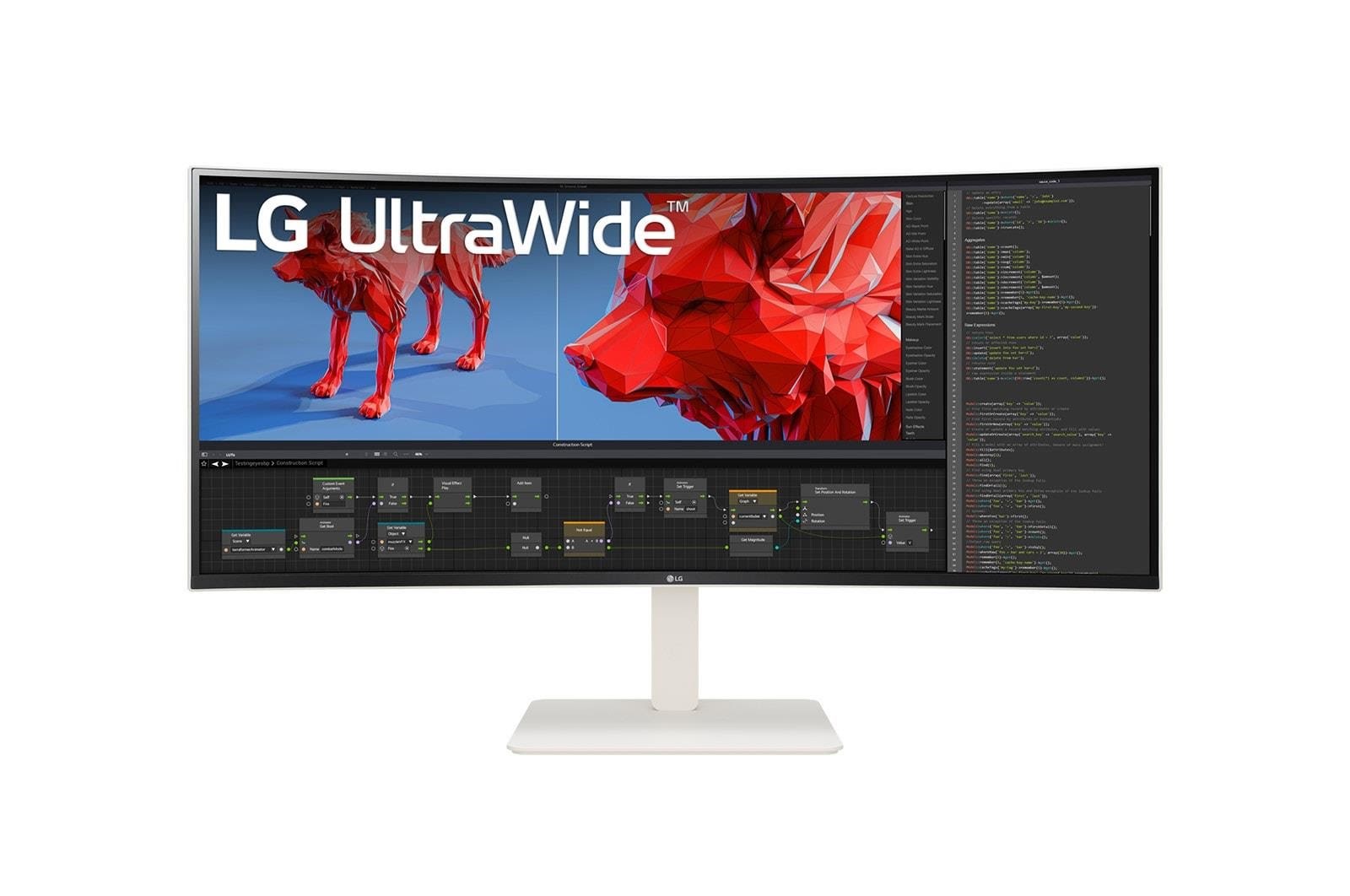 38" LG 38BR85QC - 3840x1600 (WQHD+) - 144Hz - Nano IPS - 90W USB-C - KVM switch Computerskærm White 38BR85QC-W