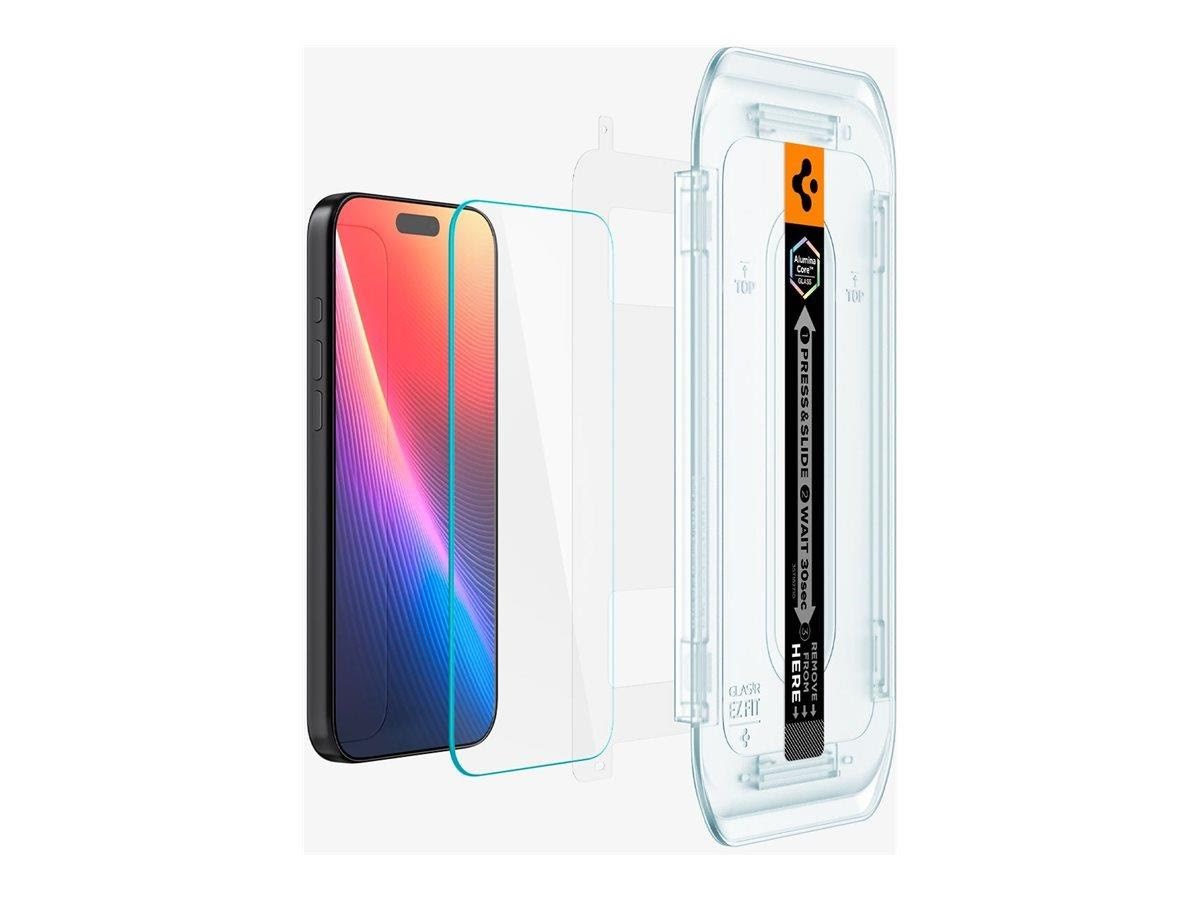 Spigen Glass tR EZ Fit 2 Pack - transparency - iPhone Air Beskyttelsesglas AGL09861