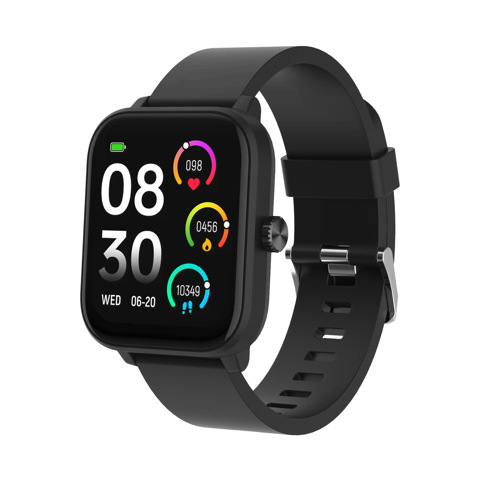 DENVER SWG-155B BLACK - GPS Smart Watch with Heart Rate Blood oxygen sensor & call function Smartwatch Sort